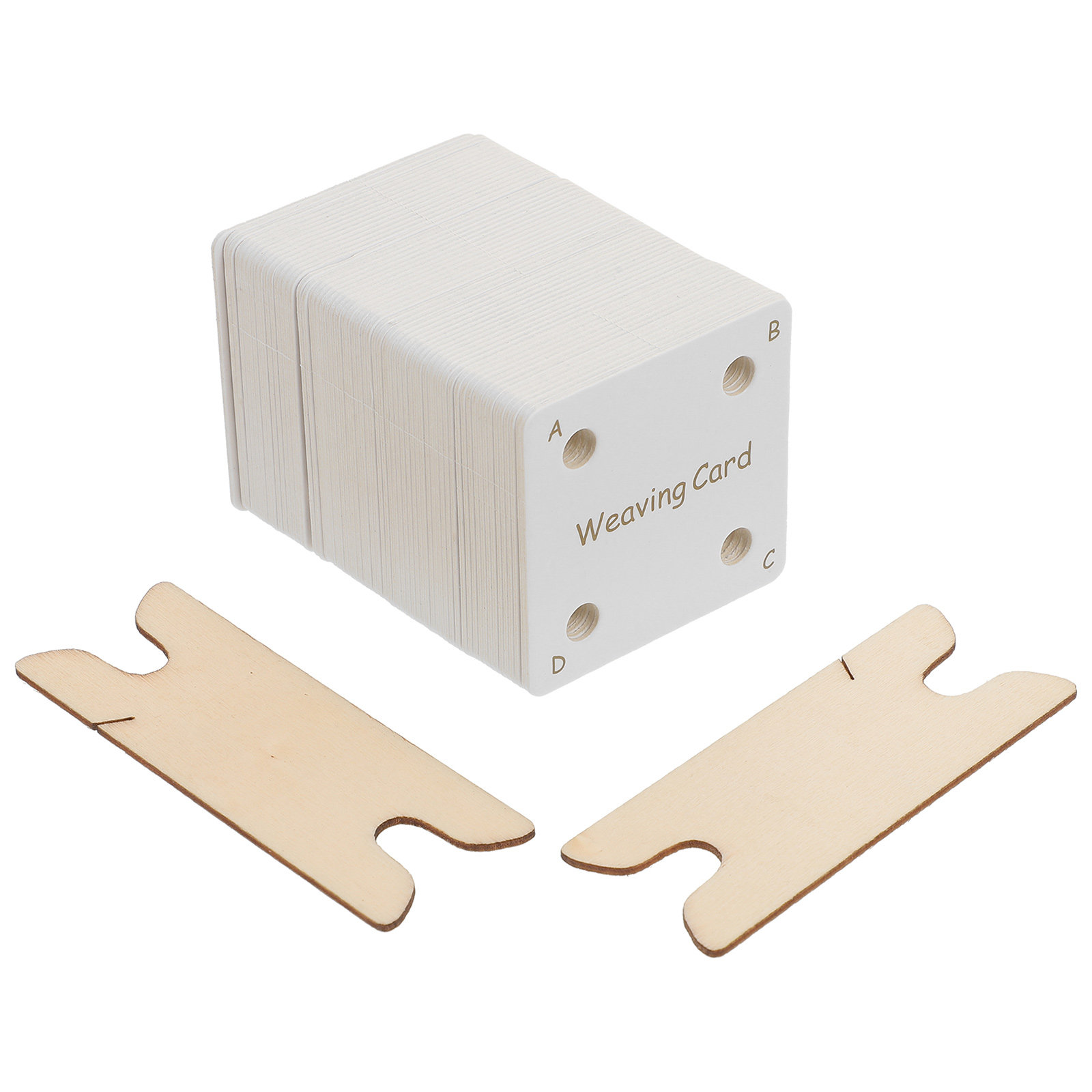 Tablet Weaving Accessories - 1Set Square Tablet Weaving Cards White