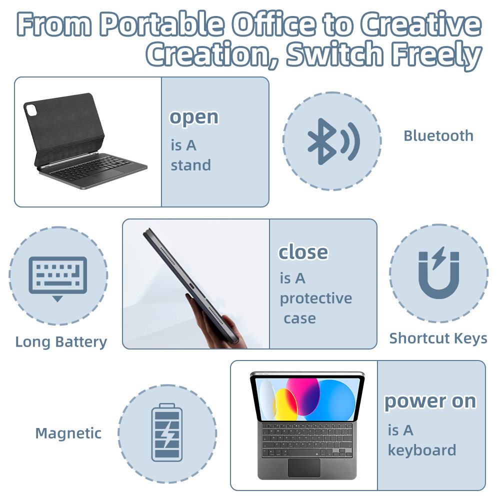 2026 Magic Keyboard with Bluet - Tablet Accessories Keyboard review and price