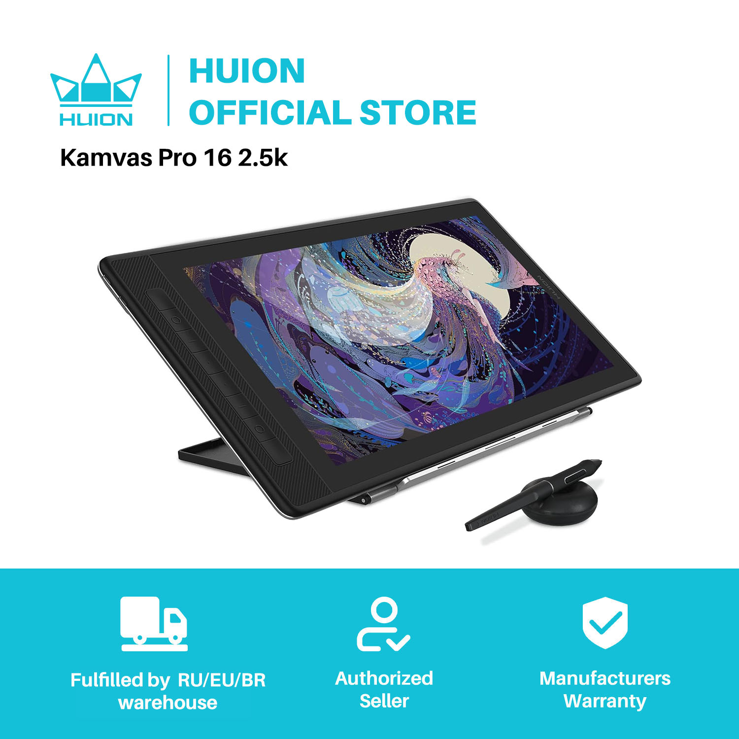 HUION KAMVAS Pro 16 2.5K QHD D - Huion Tablet Accessories review and price